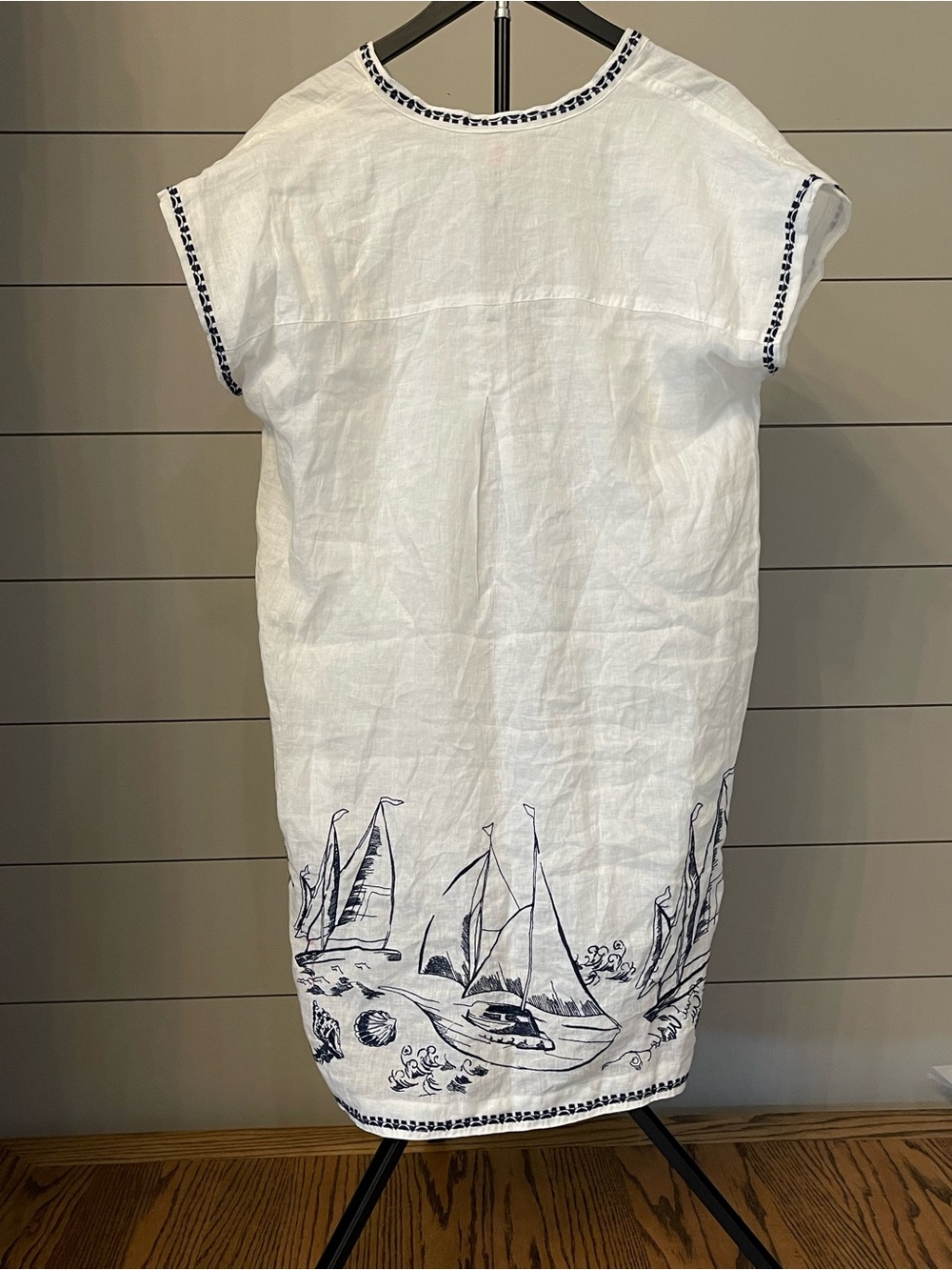 NWT Johnny Was Linen Sailboat Tunic Dress Coverup Small - Picture 2 of 5